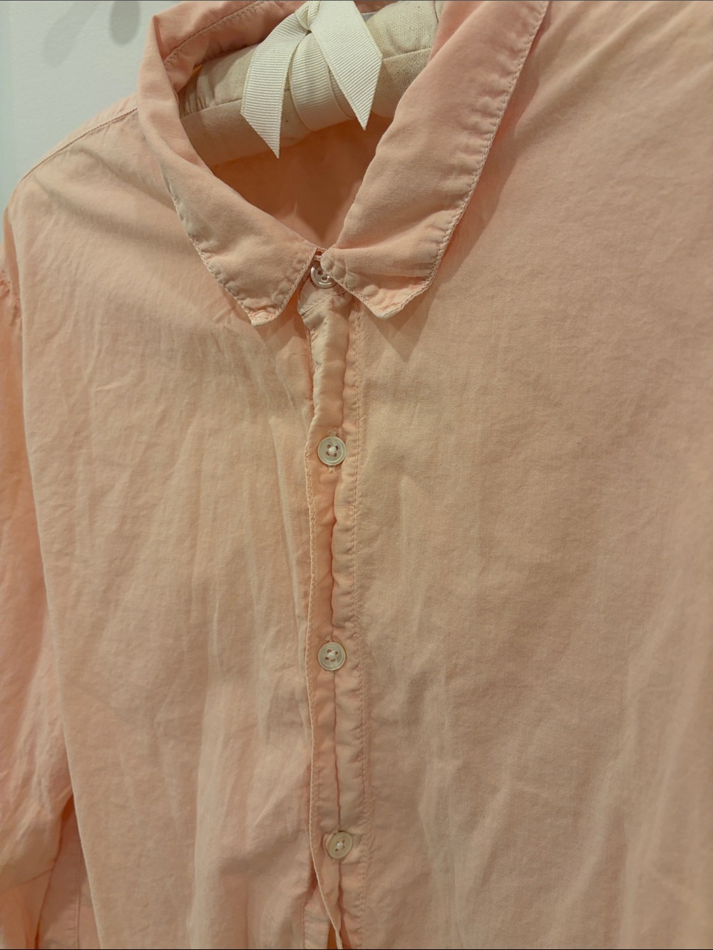 James Perse Peach Long-Sleeve cotton Button-Down Shirt